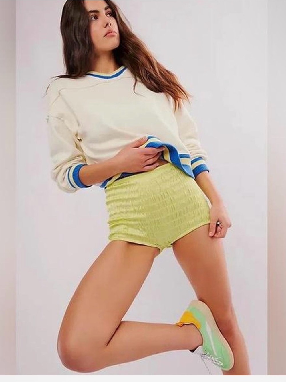 Free People Intimately bloomers are high waisted shorts- Lime Green